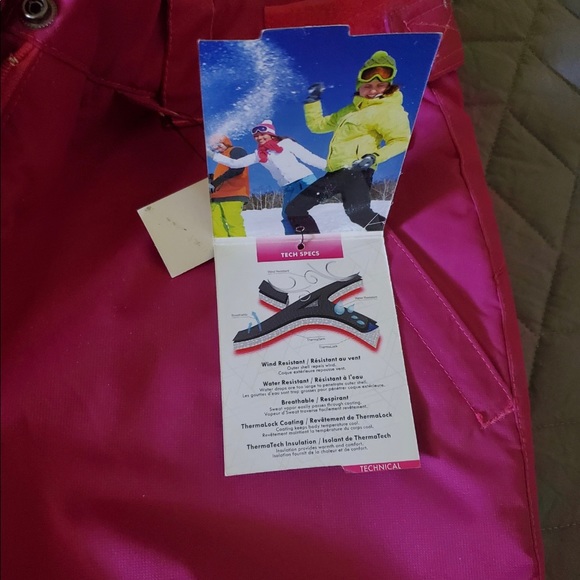 *NWT* Zermatt Fuchsia Snow Pants Size Medium - Picture 3 of 3